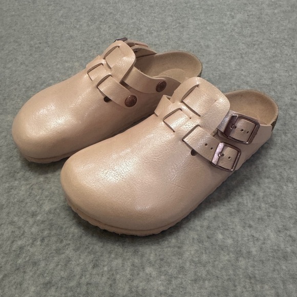 Birkenstock Other - Birkenstock Kids Boston Clogs Metallic Rose Pink Size 33 EU 2 US Kids